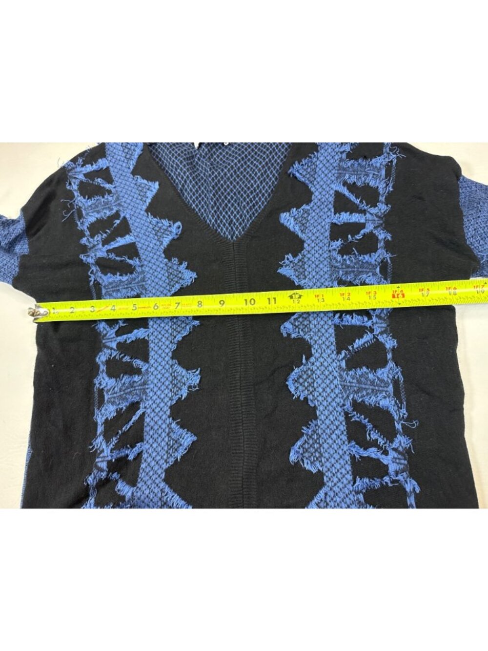 Bailey 44 Women’s Small Blue & Black Long Sleeve V-Neck Pullover Sweater (MM669) - Picture 5 of 7